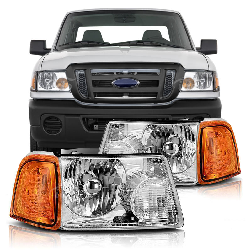6L5Z13008BA 6L5Z13008AA Auto Car Left Right Pair LED Head Lamp Headlights for Ford Ranger 2001 - 2011
