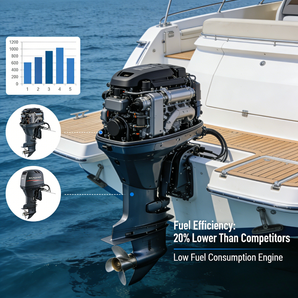 Eco-Friendly 60HP Outboard Motor | Low Emission & Quiet Operation | Ideal for Luxury Yachts & Family Boating | Long Service Life