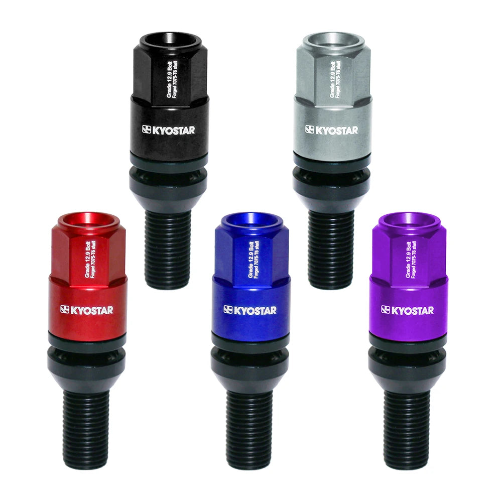 M14x1.25 Aluminium Closed End Conical Seat Lug Bolts for BMW Mini - 60 Degree Cone Seat