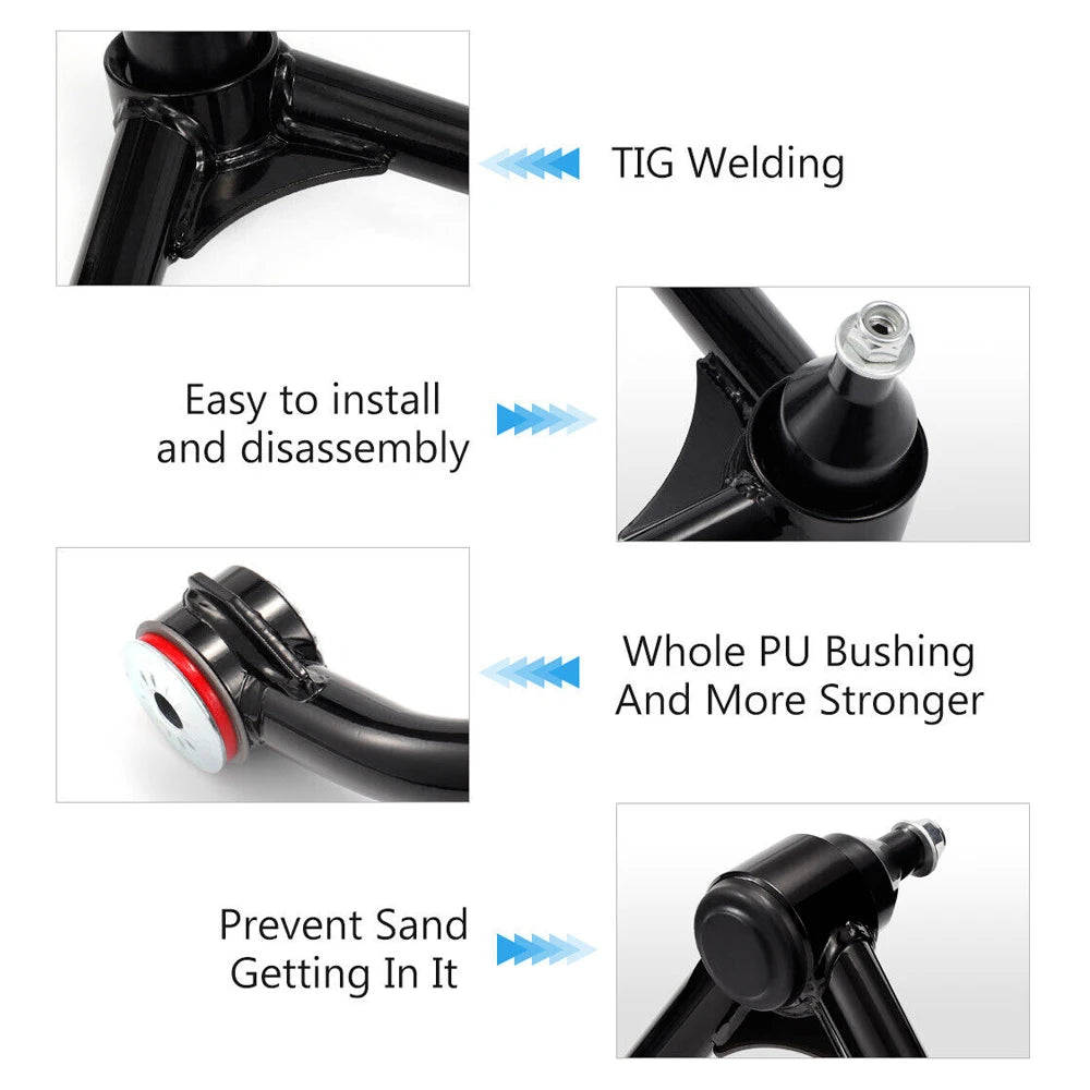 Chevrolet Silverado and GMC Sierra 1500 1999-2006 Aluminium Upper Control Arm Pair with PU Bushings