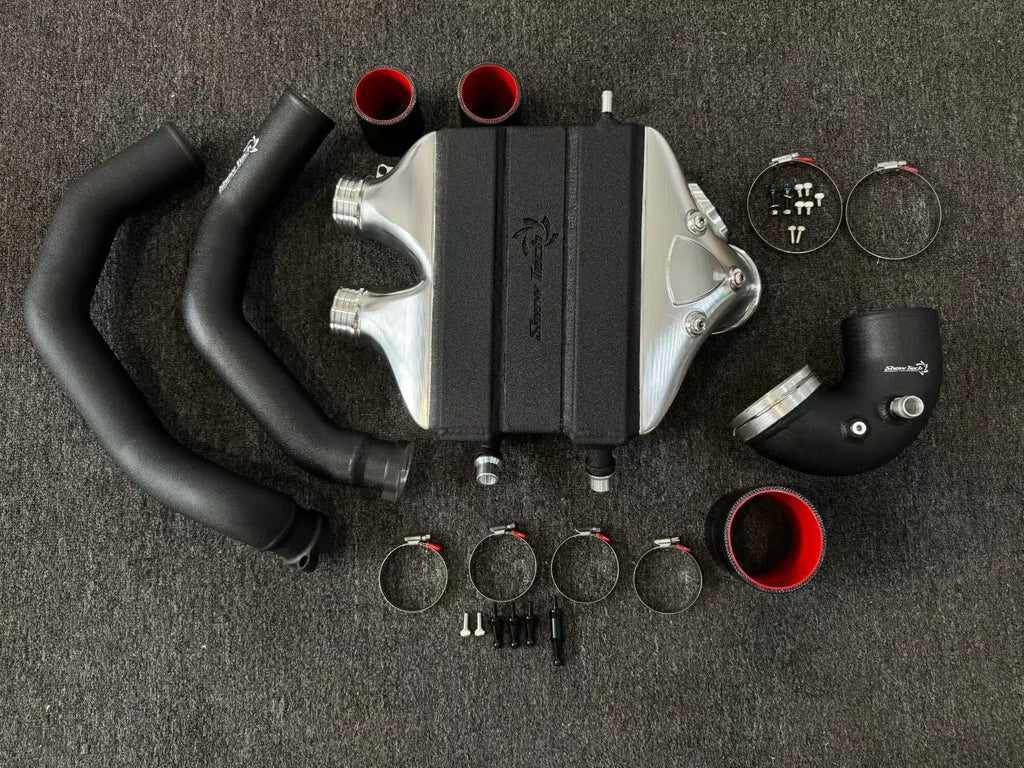 BMW 2015-2020 M2 F80 M3 F82 F83 M4 S55 Top Mount Intercooler Kit with Charge Pipes - Aluminium