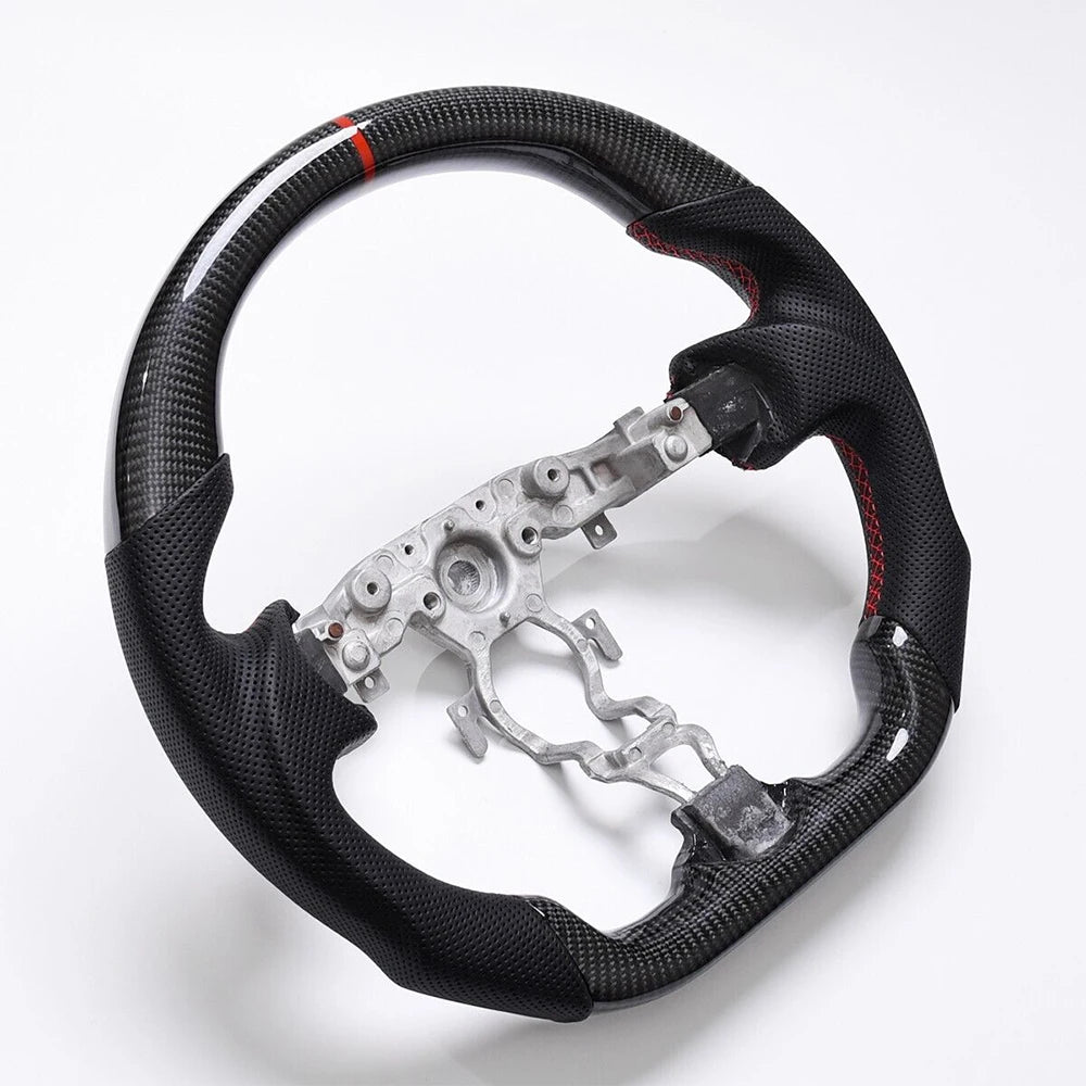Nissan 370Z 2008-2020 Real Carbon Fibre Three-Spoke Sports Steering Wheel