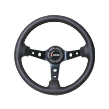 Load image into Gallery viewer, Universal 350mm (14 inch) Deep Dish Black Leather Steering Wheel with Horn Kit
