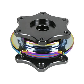 Universal Multi-Colour Aluminium D-Shape Lock Steering Wheel Quick Release Hub