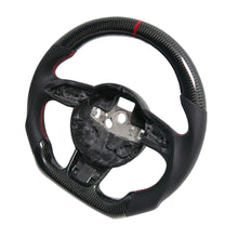 Load image into Gallery viewer, Audi RS3 / RS4 / RS5 / A3 / A4 2017-2022 Carbon Fibre and Leather Sport Steering Wheel - Black
