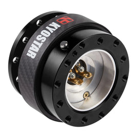 Universal Dry Carbon Fibre Racing Steering Wheel with Aluminium Quick Release Control Hub, Black or Blue