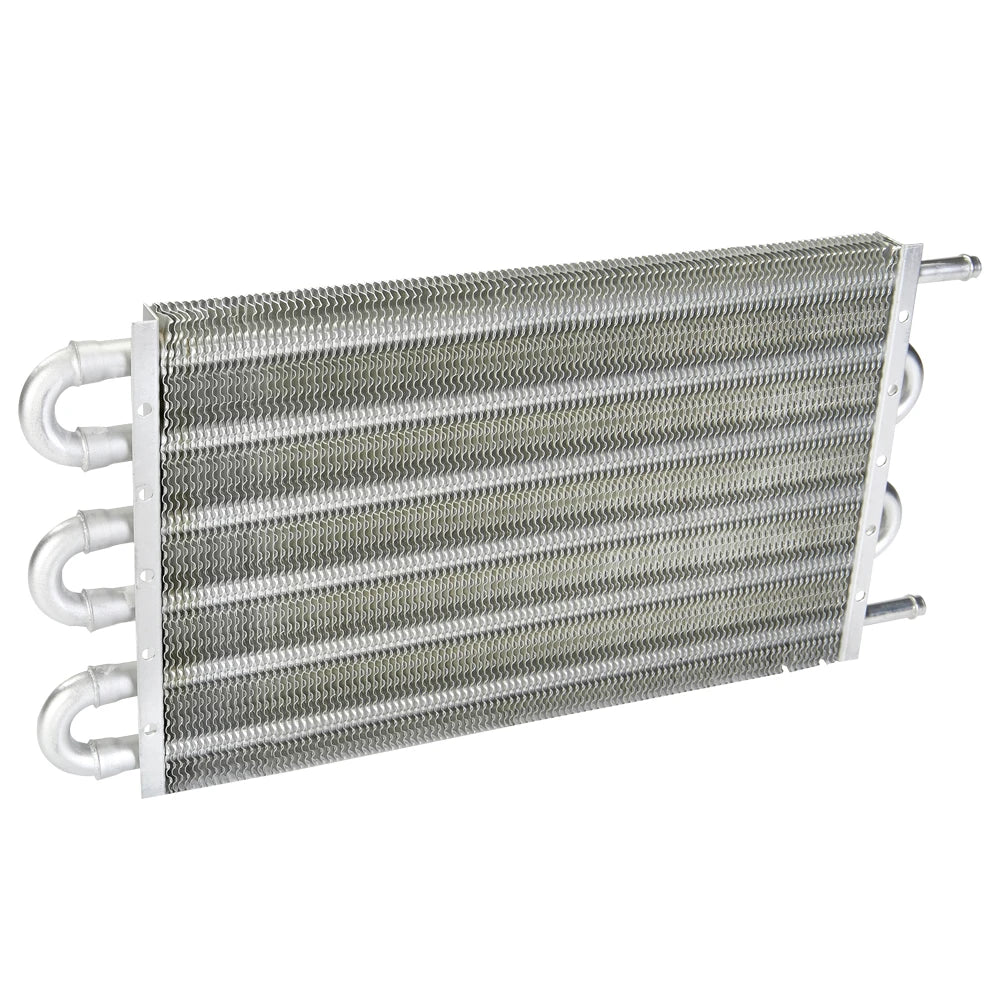 Universal 6 Row Aluminium Tube and Fin Transmission Oil Cooler 12.75 x 7.5 x 0.75 Inch - Silver