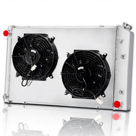 3 ROW Radiator+Shroud+Fan Fit 1973-87 Chevy C10 C20 C30 K10 K20 K30 GMC K2500 US