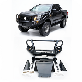 Heavy Duty 4x4 Winch Bullbar for Navara NP300 2021+Steel Front Bumper Off Road Accessories