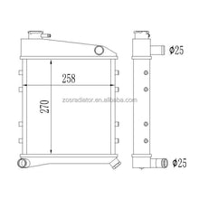 Load image into Gallery viewer, Tube Radiator for Mini Cooper Austin Rover 1967 Core Size 270*258*40mm
