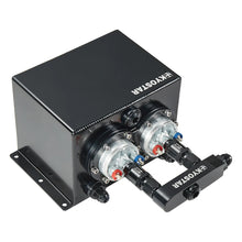 Load image into Gallery viewer, 3L Aluminium High Flow Fuel Swirl Surge Tank Kit with Fuel Rail and Dual Fuel Pumps - 250 LPH, Universal