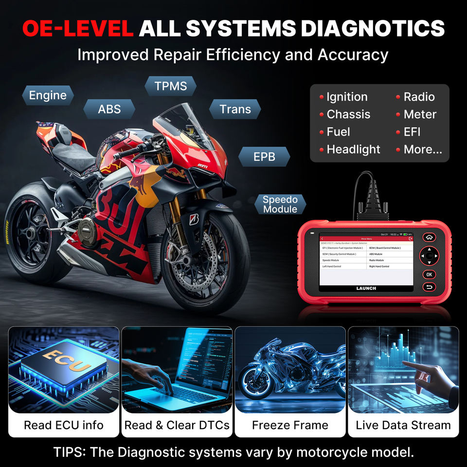 Launch CRP129MT Pro Motorcycle Scanner - view 2