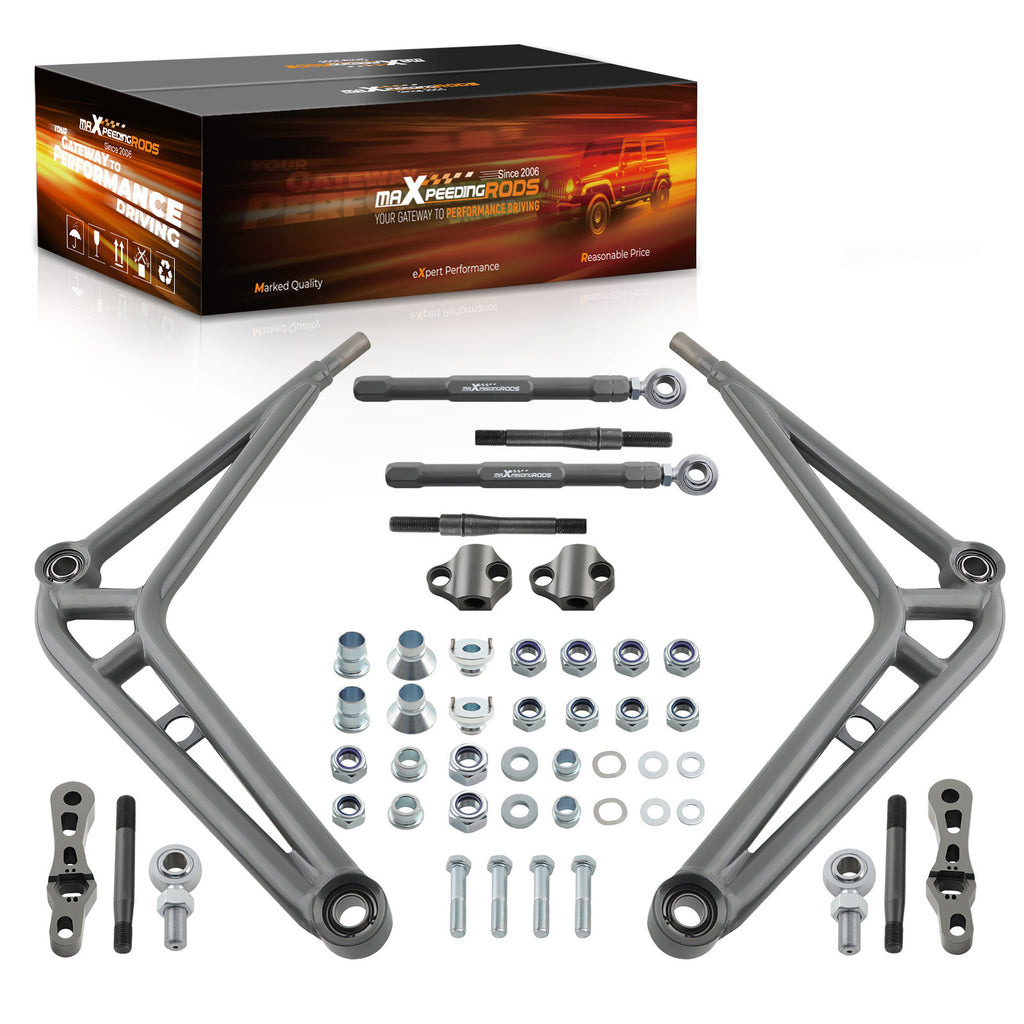 Suspension Kit Front Control Arm Pillow Ball Bearings and Sway Bar Link Mounts for BMW 3 Series E46 1999-2005