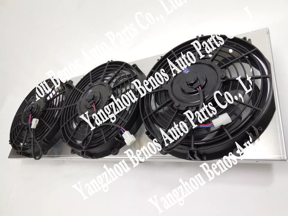 4 Rows Radiator and Shroud Fan for 1970-1975 Datsun 240Z 260Z 2.6L