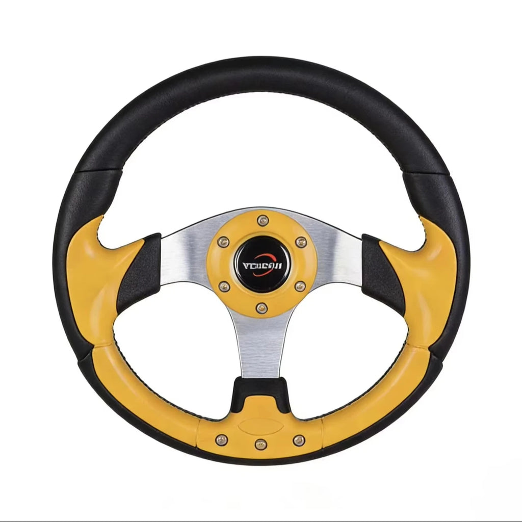 Universal 360 mm Black 3-Spoke Racing Steering Wheel – BMW 1 Series E81 / E87