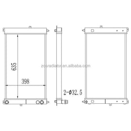 Tube radiator For Audi A4 Avant Quattro A6 Avant / Volkswagen Passat Estate / Skoda Superb 1994-2005