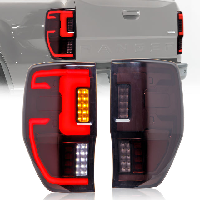 Ford Ranger T6/T7 Smoked LED Tail Light Set - TLT-FRD-002
