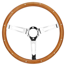 Load image into Gallery viewer, Universal 380 mm 15 inch Classic Retro Woodgrain Steering Wheel with Holes, 6-Bolt