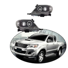 Load image into Gallery viewer, Black Housing Double Angel Eyes High Quality  LED Headlight for Hilux Vigo 2012-2014