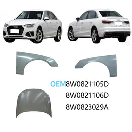 Audi A4 B9 2016–2023 Steel Front Guard / Bonnet 8W0821105D 8W0821106D 8W0823029A