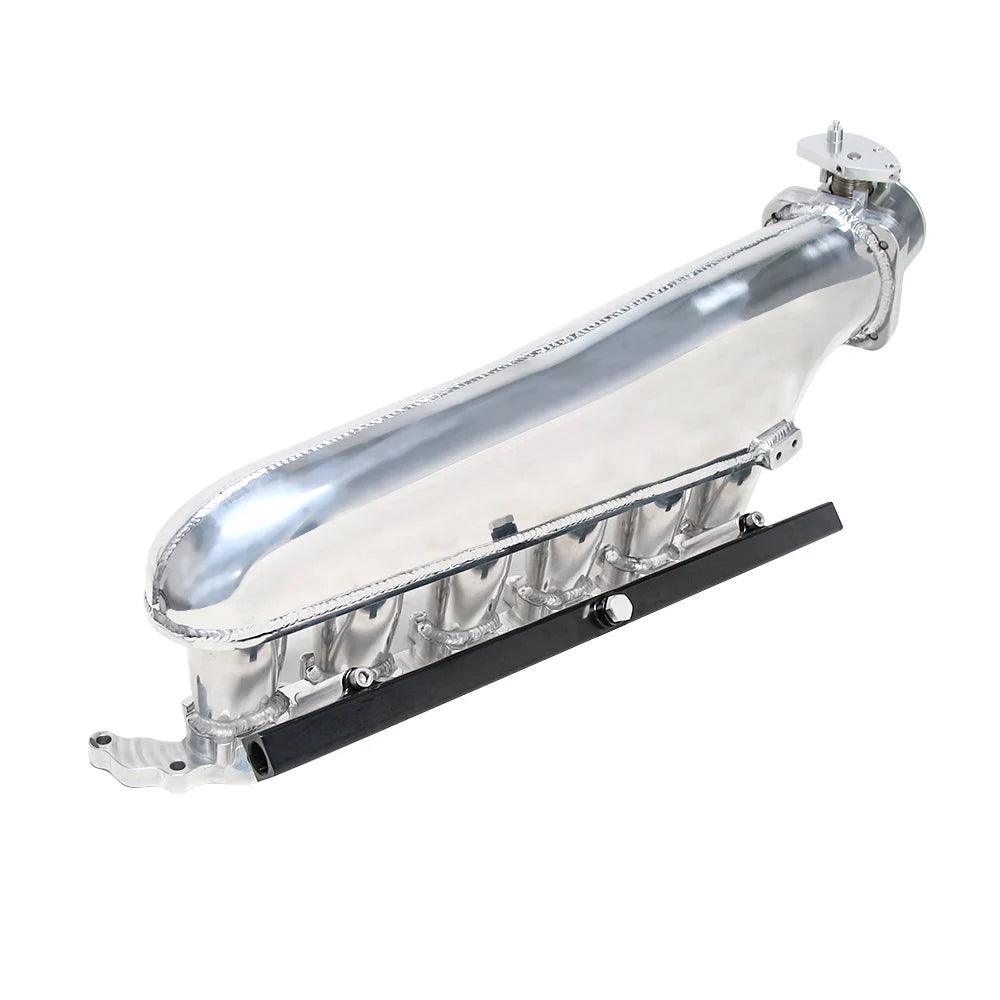 Toyota 2JZ-GE Cast Aluminium Intake Manifold with Throttle Body and Fuel Rail, Silver