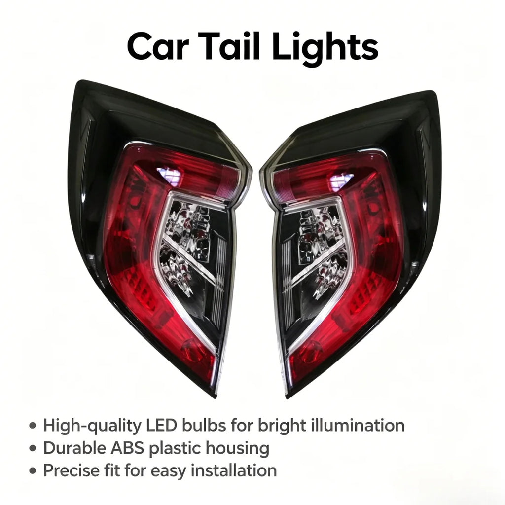 High - Quality Replacement 33500-TET-H01 33550-TET-H01 LED Tail Lights - Red and Clear Lens Design