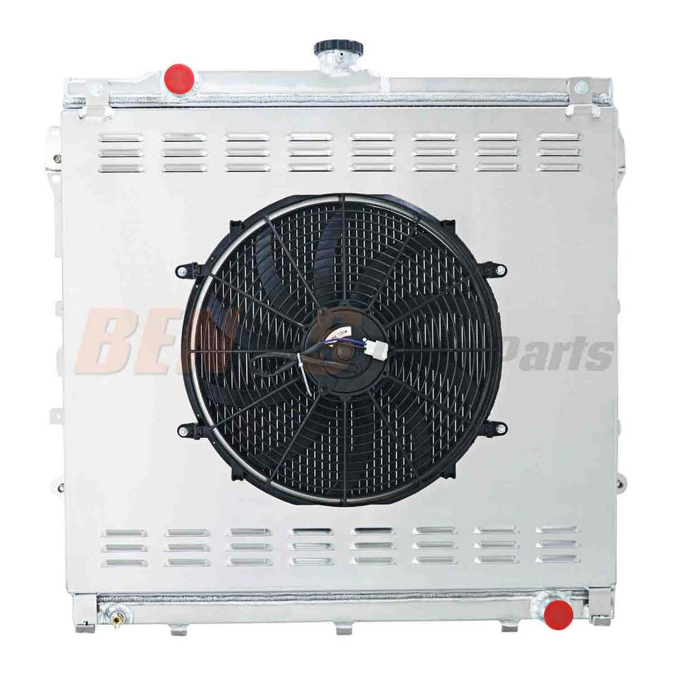 4 Row Aluminum Radiator Shroud Fan for 2007-14 Toyota Tundra Sequoia 4.6L 5.7 V8