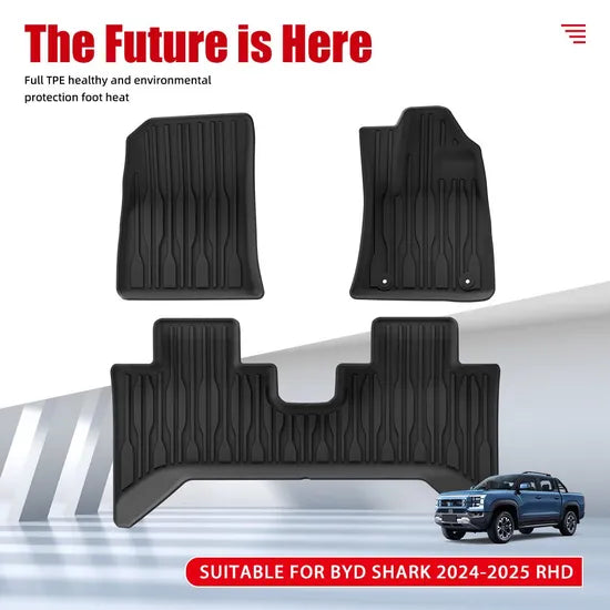 BYD Shark 6 2024–2025 TPE Car Mat — **RHD** ✅