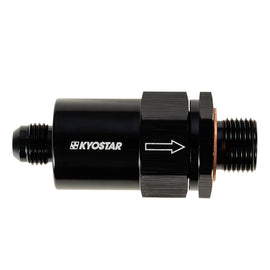 KYOSTAR Black AN-6 Male Inlet M18x1.5 Outlet Direct Fuel Filter for 044 Fuel Pump With 30 Micron