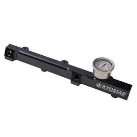 Kyostar Engine Parts Aluminum Fuel Rail Kit With Gauge for Honda Prelude 92-01 H22 H23 Accord 90-93 F22