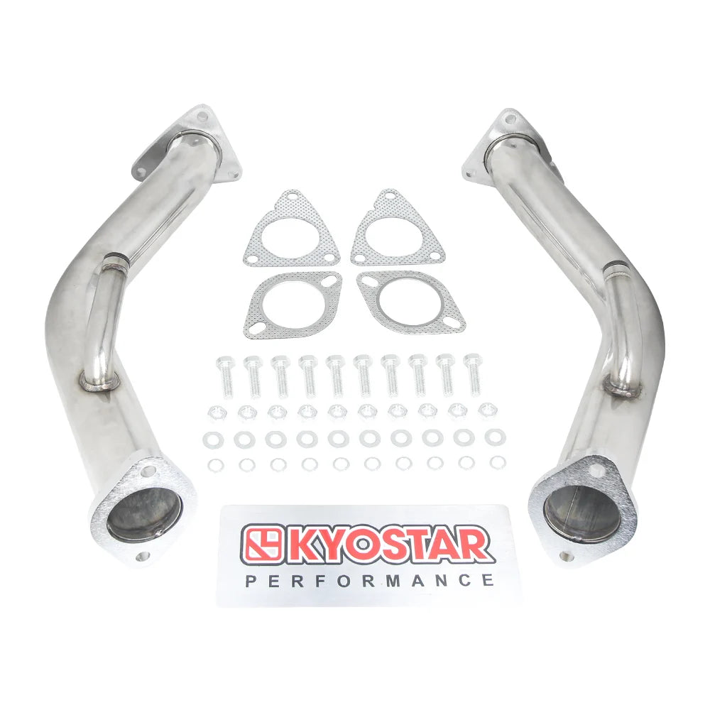Kyostar Stainless Steels Midpipe Catted Exhaust Downpipe for Nissan 370z Infiniti G37 Q50 Q60 3.7L 2009-2017 Lower Q50 D