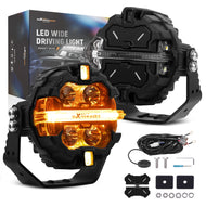 Brand New Supplier Universal 3.5" Spot RGB DRL LED Fog Driving Headlights for Off Road 4x4 SUV Side Shooter White
