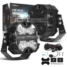 Load image into Gallery viewer, Universal 3.5" Square LED Fog Driving Headlight Bar, White/Amber, for Off-Road 4x4 Car/SUV