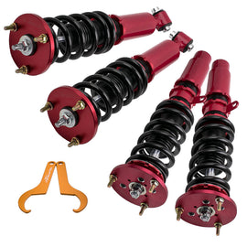 BMW 5 Series E60 523 / 525 / 528 / 530 / 535 Coilovers Shock Absorber Struts Red 2004-2010