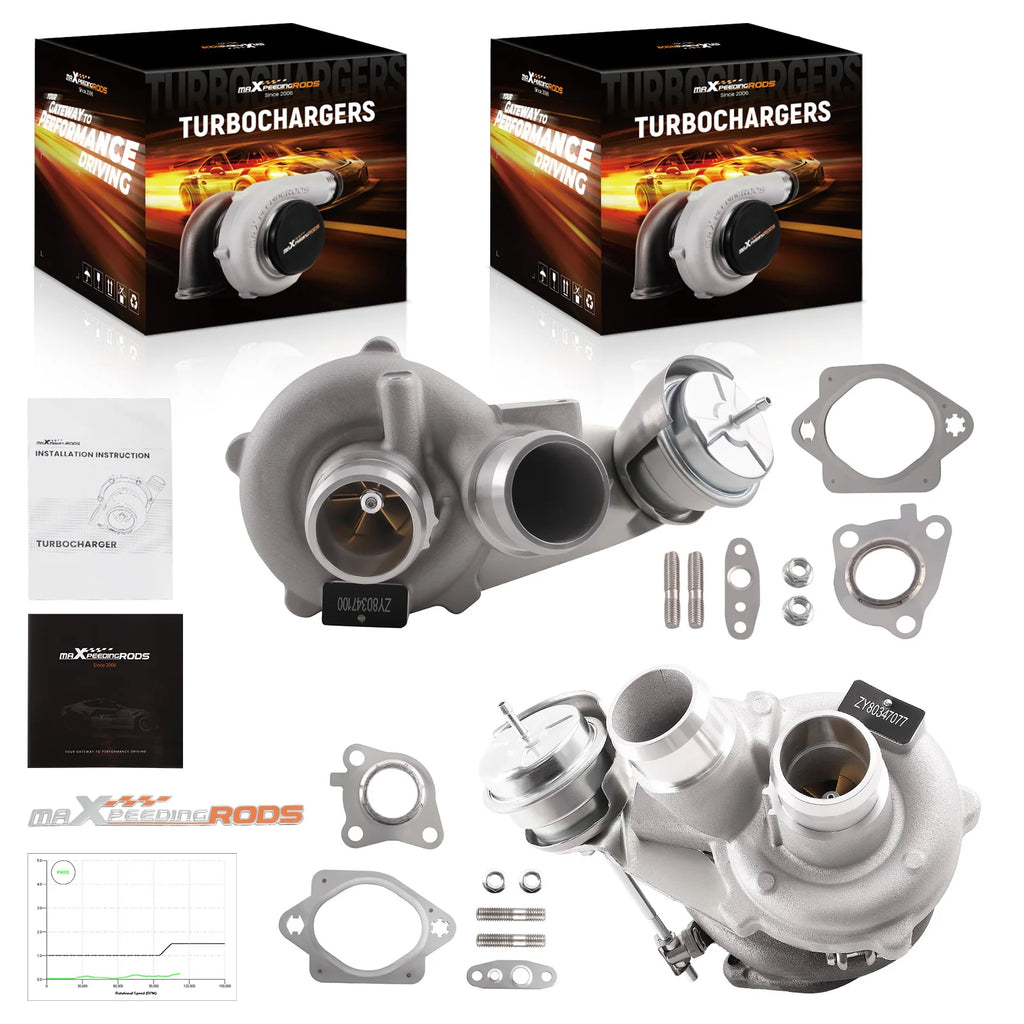 Pair Upgraded Billet Turbos for Ford 3.5L F150 Ecoboost Navigator Expedition F150 Transit 2013-2016 Pickup