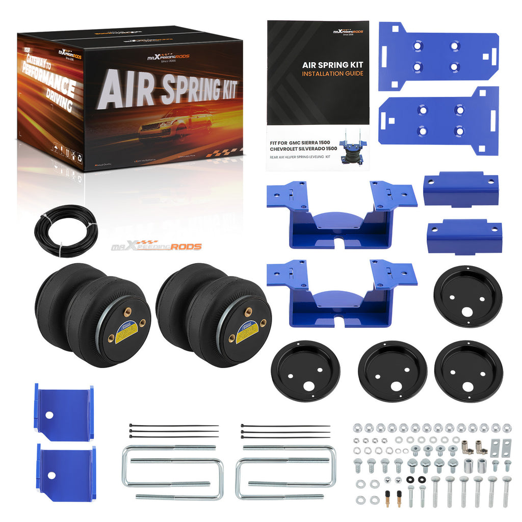 Rear Towing Air Bag Kit Assist Air Spring Suspension Kit for GMC Sierra 1500 Chevrolet Silverado 4WD 2019-2026