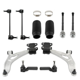 Suspension 12x Front Control Arms Ball Joints Tie Rods End Kit for Ford Focus/C-MAX 2012-2018