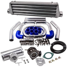 Load image into Gallery viewer, Universal Aluminum Front Intercooler 2.5" Inlet / Outlet &amp; 2.5" Pipe Hose Kit