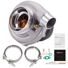 Load image into Gallery viewer, Universal GT3076 Racing Dual Ceramic Ball Bearing Turbo Turbocharger A/R 0.82 0.63 Water &amp; Oil Cooled