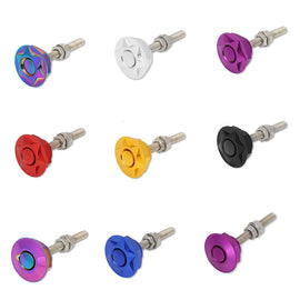 Neo Chrome Universal Push Button CNC Billet Aluminum Anodized 1.25