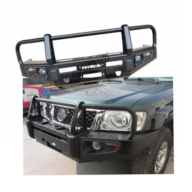 New 4WD Heavy Duty Winch Bumper for GU Patrol Y61 (Rolled Steel Textured Black Protection)