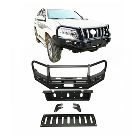 New Aftermarket Winch Bullbar Skid Plate for Prado 150 Series LC150 J150 4x4 Off-Road Front Kit Steel Powder Coating Bol