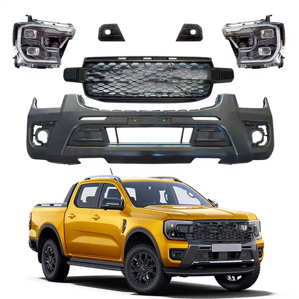 New Bumper Kit for Ranger T6 T7 T8 Upgrade to T9 Wildtrak Facelift Body Kit 2012-2021 100% Fitment