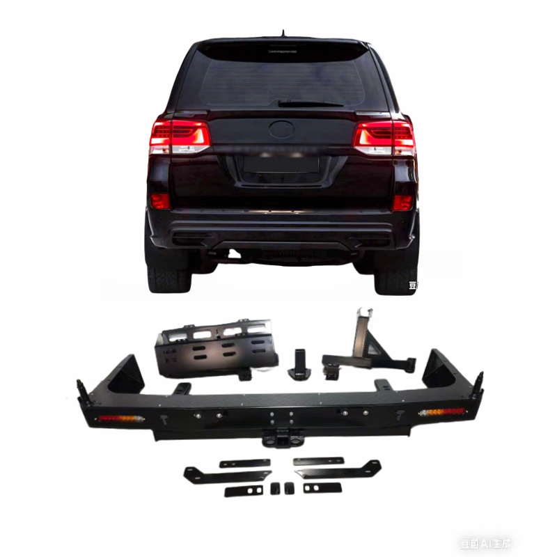 New Heavy Duty Steel 4x4 Rear Bumper Kit with Protection for Prado 200 Series 2008-2020 200 Upgrade 4WD
