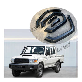 No Drill ABS Smooth Gloss Black Fender Flares for Land Cruiser 79 Series 4Doors Dual Cab HZJ79/VDJ79 Double Cab Pickup T