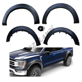 OE Style Plastic Fender Flares for F-150 2022+ 4x4 Heavy Duty Truck Accessories with Smooth Matte Black Finish