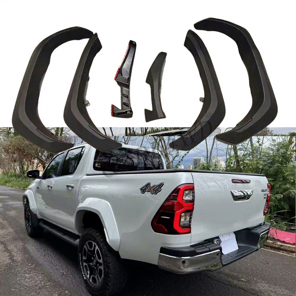 Offroad Wide Body Wheel Arch Fender Flare Kit 4x4 Pickup Body Extension for Hilux Revo 2020+ Plus