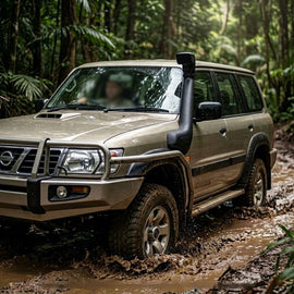 Premium 4x4 Snorkel Kit for Nissan Patrol GU Y61 - LLDPE UV-Resistant Air Intake, 3D Scanned Perfect Fitment