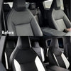 Full Coverage PU Leather Seat Covers For Tesla Cybertruck 2024 Black & White Seat Protector with Armrest Cover fit Cybertruck