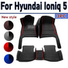 Custom Automotive Car Floor Mats For Hyundai Ioniq 5 2020 2021 2022 Auto Luxury Leather Men Women Car Mats Full Coverage